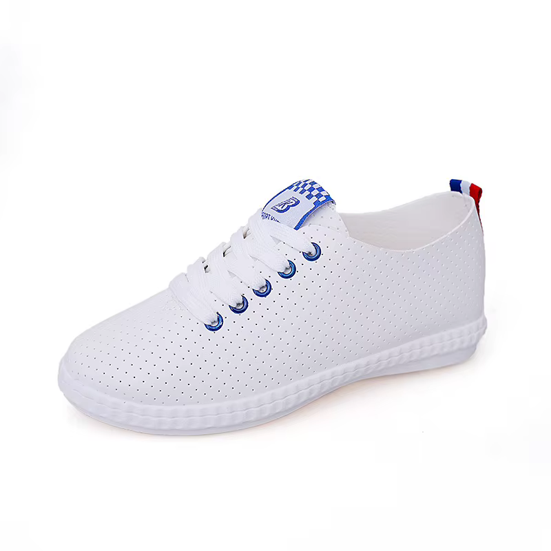 Chaussures plates décontractées à plateforme pour femmes, été 2026, baskets blanches respirantes, ch