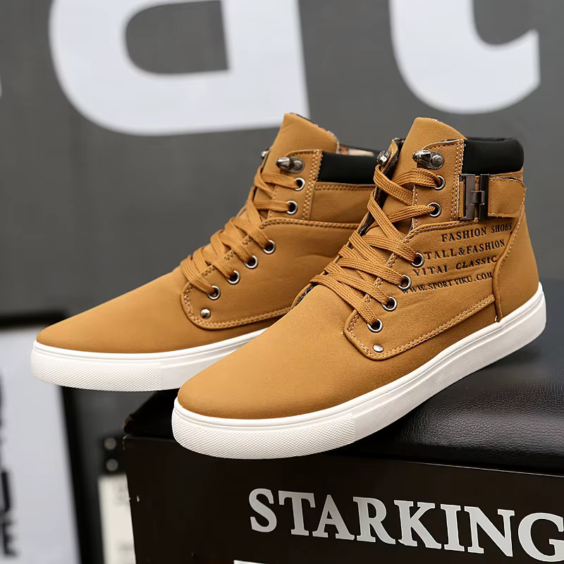 2024 mode hommes chaussures décontractées haut toile chaussures baskets homme à lacets respirant for