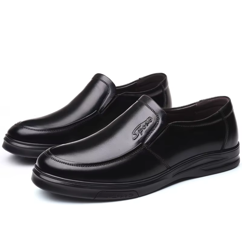 Chaussures en cuir véritable hommes sans lacet richelieu en cuir de vache hommes chaussures décontra