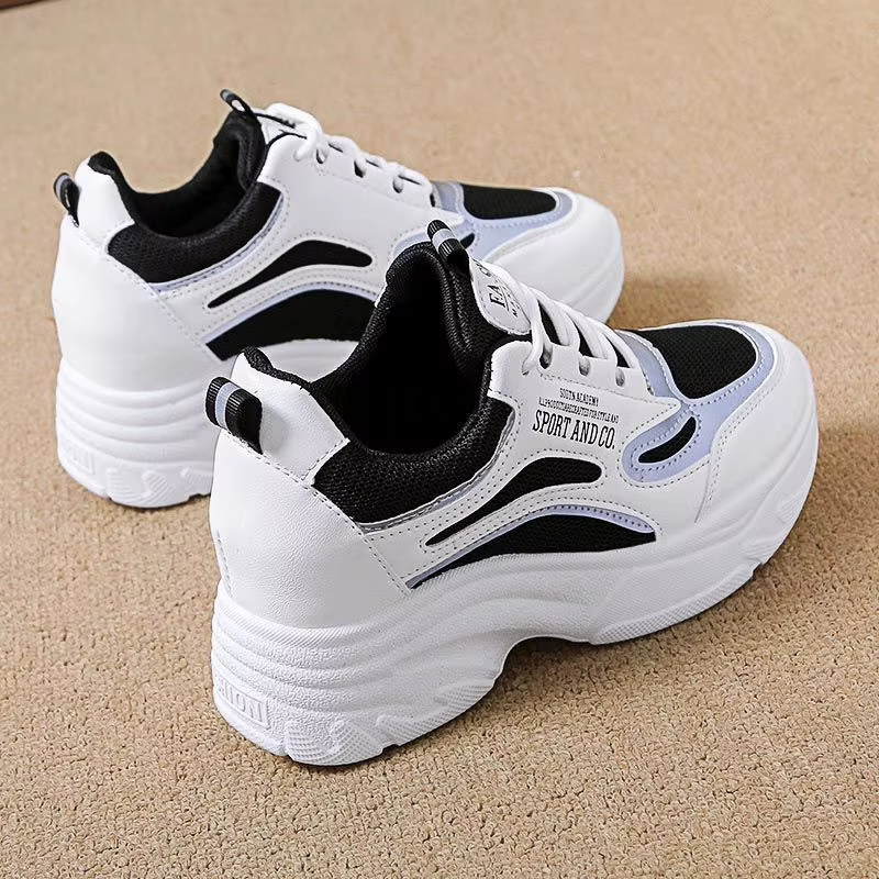 Chaussures Dad Shoes Femme Printemps-Automne 2026 à semelle épaisse, rehaussantes, polyvalentes, pou