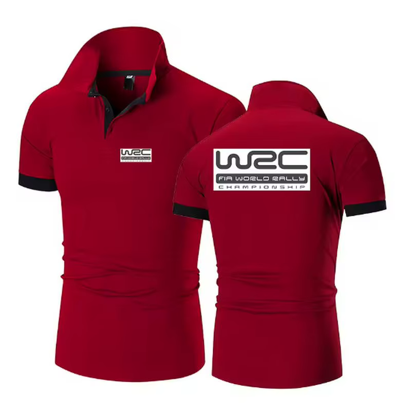 Championnat du monde des rallyes WRC nouvelle mode Polo hommes décontracté col rabattu chemise à manches courtes coupe ajustée été hauts Polo