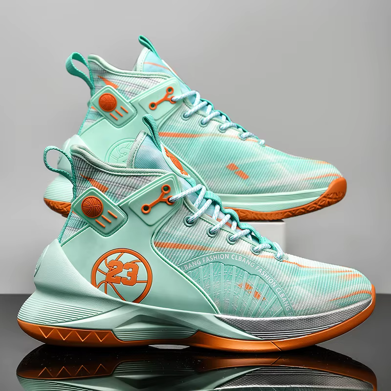 Chaussures de basket-ball pour hommes et femmes, baskets antidérapantes, chaussures de sport respirantes à tige haute, chaussures de sport décontractées pour l'entraînement, la course, les activités d