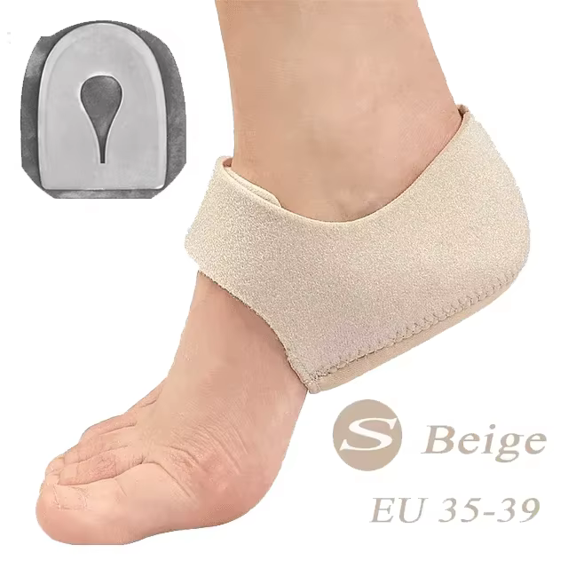 Soulagement de la douleur de la fasciite plantaire et de l'épine calcanéenne : Semelles intérieures en gel de silicone en forme de U pour le soutien du pied, pour hommes et femmes, pour la marche et l